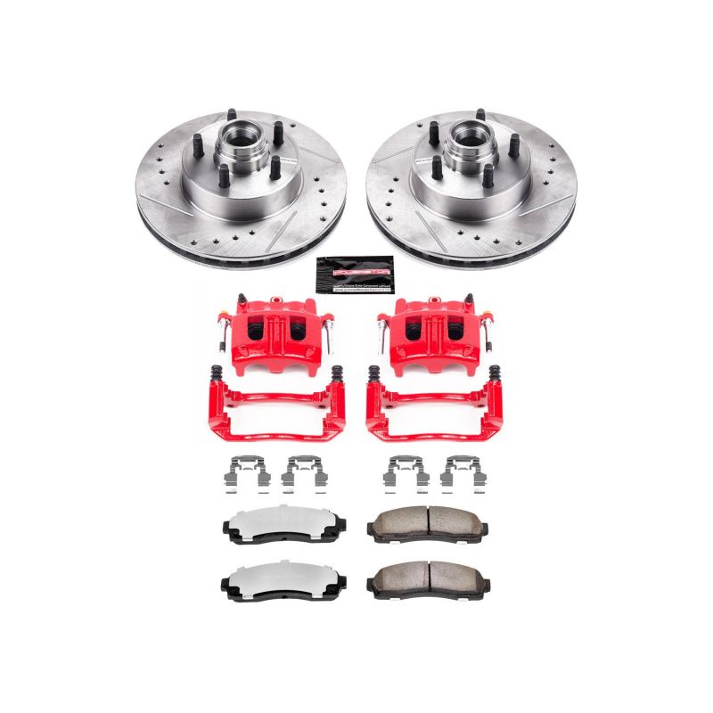 Power Stop KC7004-36 10-11 fits Ford Ranger Front Z36 Truck & Tow Kit w/Cals