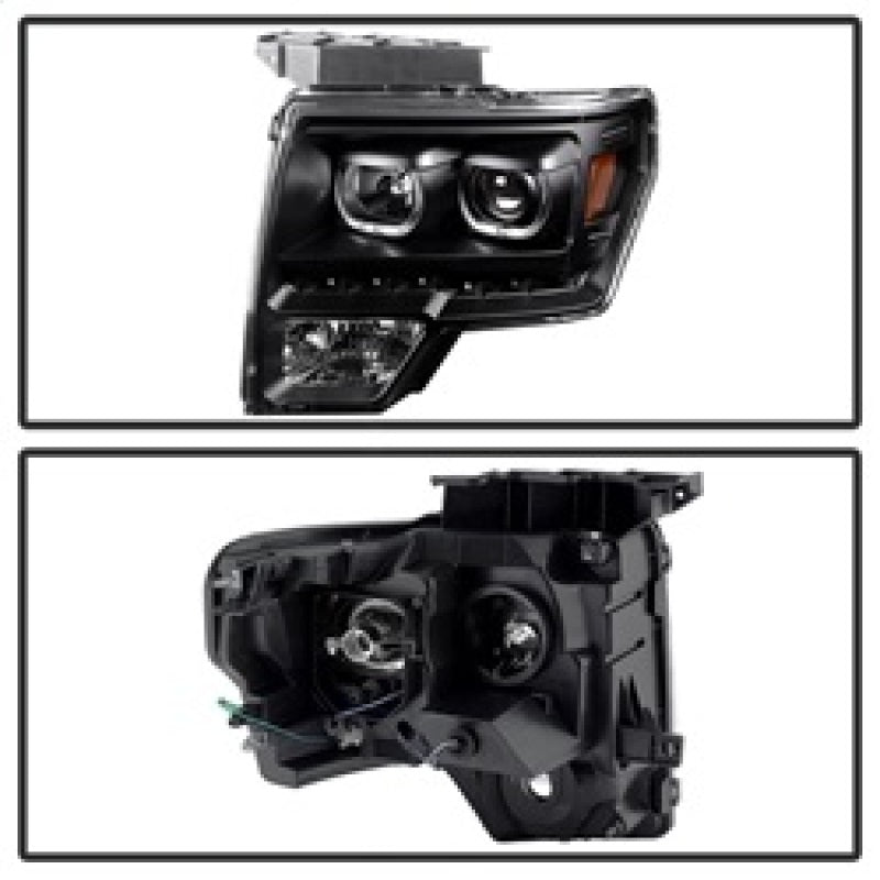9032226 Xtune fits Ford 09-14 F150 Projector Headlights Halogen Model Only LED