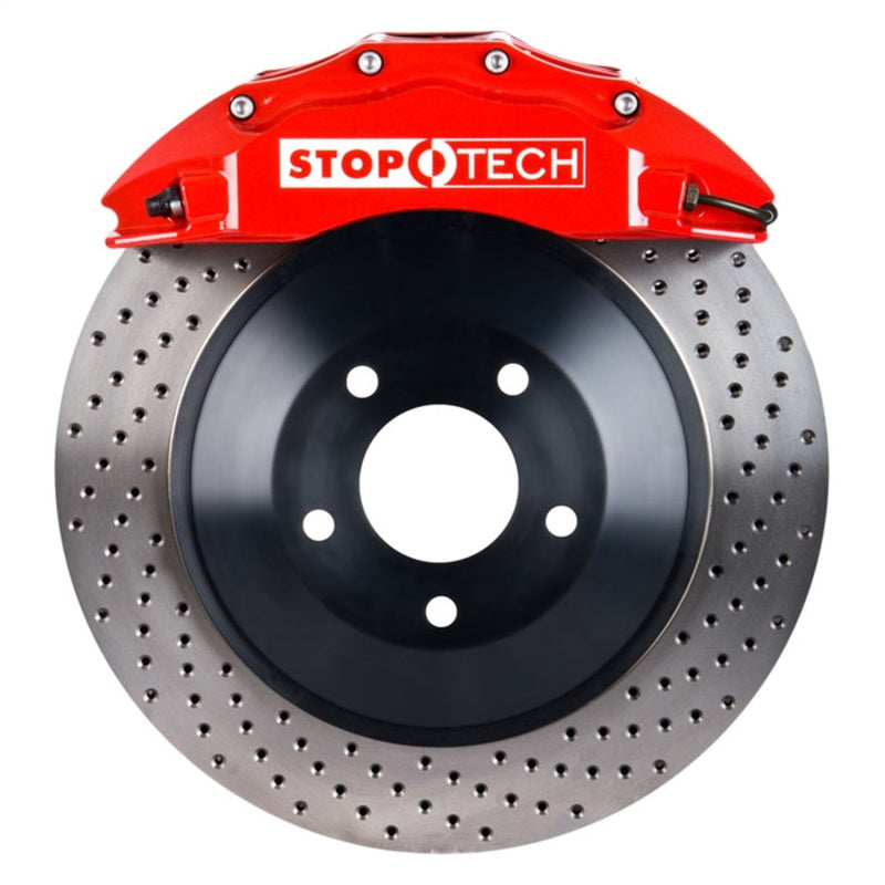 StopTech 82.874.6D00.72 fits Toyota 08-13 Land Cruiser Front BBK w/ Red ST-65 Calipers Drilled 380x35mm Rotor