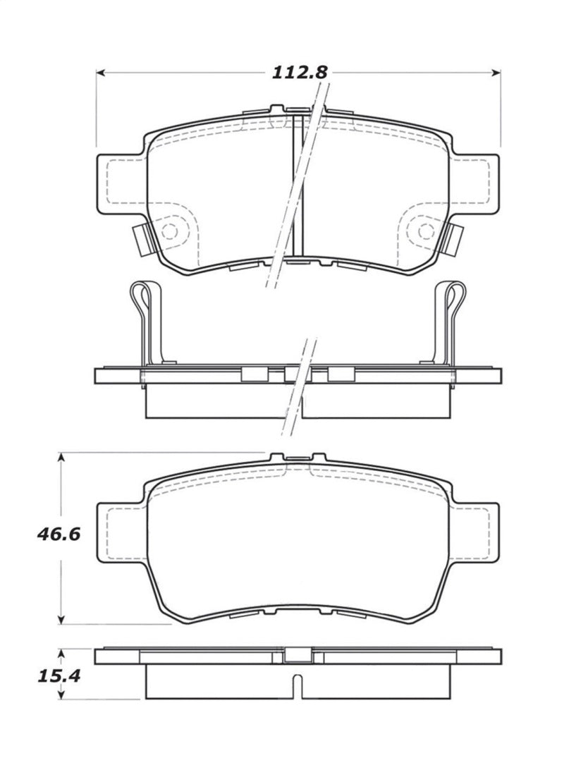 Stoptech 308.1088 Street Touring 06-13 Honda Odyssey Rear Brake Pads