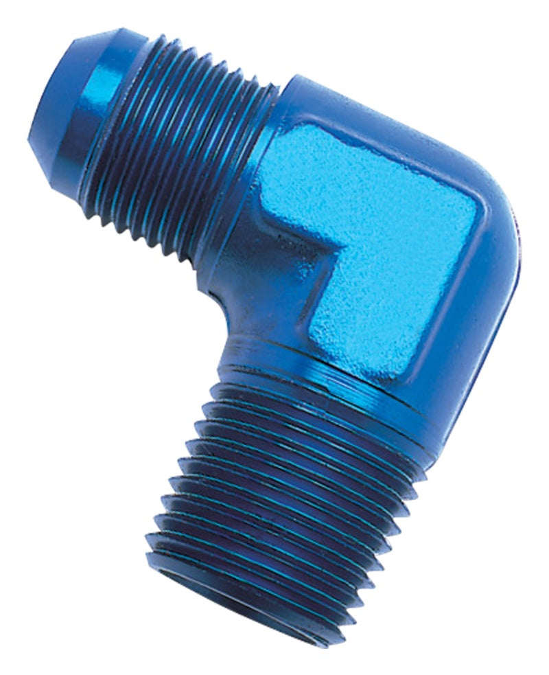 Russell 660790 Performance -3 AN to 1/8in NPT 90 Degree Flare to Pipe Adapter (Blue)