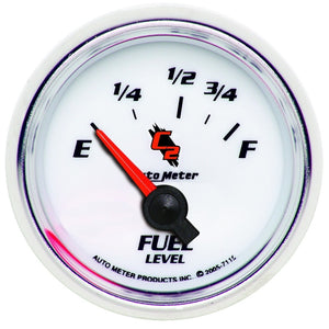 AutoMeter 7115 AutoMeter Gauge Fuel Level 2-1/16in. 73 Ohm(e) to 10 Ohm(f) Elec C2