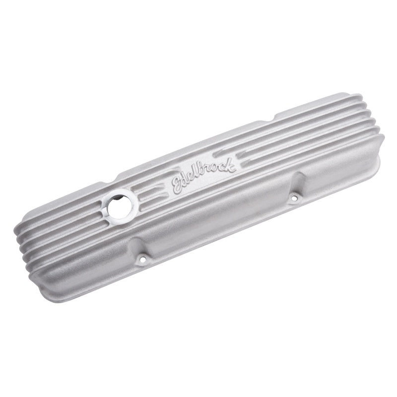 Edelbrock 41439 Valve Cover Classic Series fits Chevrolet 1959-1986 262-400 CI V8 w/ Breather Holes Satin