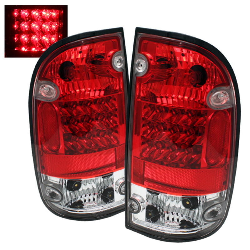Spyder 5007872 fits Toyota 01-04 Tacoma LED Tail Lights Red Clear ALT-YD-TT01-L