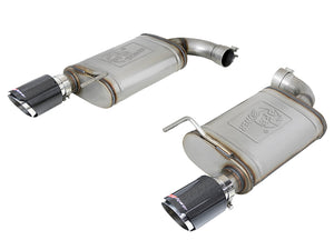 AFE 49-43105-C orce Xp SS Axle Back Exhaust System w/ Carbon Fiber Tips 15-17 f
