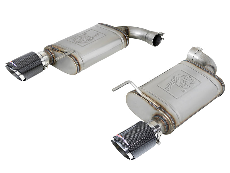 AFE 49-43105-C orce Xp SS Axle Back Exhaust System w/ Carbon Fiber Tips 15-17 f