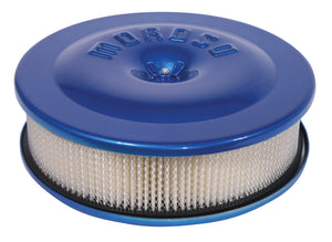 Moroso 66305 Race/Street Air Cleaner - 8-1/2in x 2-3/8in Filter - Aluminum - Blu