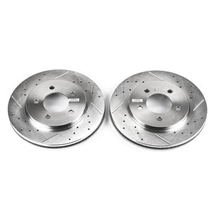 PowerStop fits Chrysler Grand Voyager Front Evolution Drilled & Slotted Rotors -