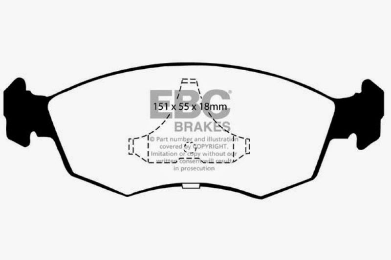 EBC DP2605/2 fits Mercury 85-89 Merkur Scorpio 2.9 Greenstuff Front Brake Pads