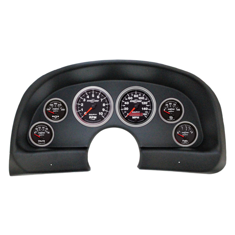 AutoMeter 2930-12 Autometer Sport-Comp II Direct Fit Dash Kit 93-02 fits Chevy Camaro (2 x 3-3/8in. / 4 x 2-1/16in.)