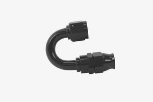 Aeromotive  15363 PTFE Hose End - AN-08 - 180 Deg - Black Anodized