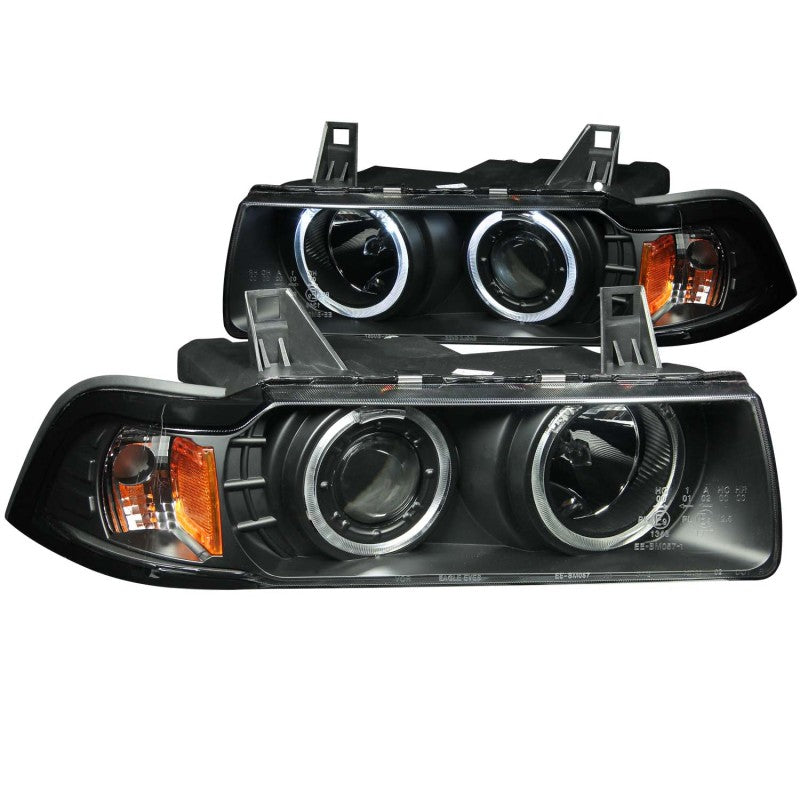 ANZO 121011 1998 fits BMW 92-19 3 Series E36 Projector Headlights w/ Halo Black (CCFL) G2