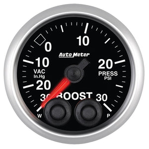 AutoMeter 5677 Autometer Elite 52mm 30 In Hg/30 PSI Vacuum/Boost Peak and Warn Gauge w/ Electonic Control