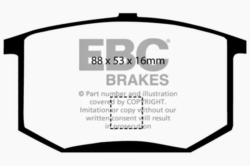 EBC DP2298 fits Lotus 75-80 Esprit 2.0 Greenstuff Rear Brake Pads