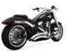 Vance & Hines 25-26 Harley Davidson Gen 2 M8 Wide Tire Softail Big Radius Exhaust System - Chrome