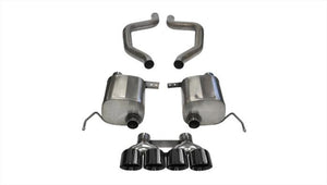 CORSA Performance 14766BLK Corsa 2017-2019 fits Chevy Corvette Z06 3in Axle Back Exhaust Black Quad 4.5in Tip (Xtreme)