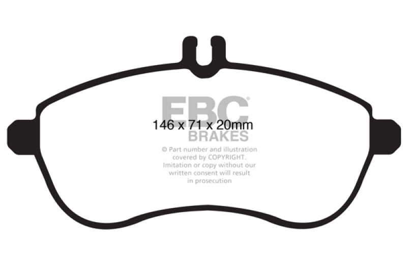 EBC DP21989 fits Mercedes-Benz 12-14 C250 (W204) 1.8 Turbo Greenstuff Front Brake Pads