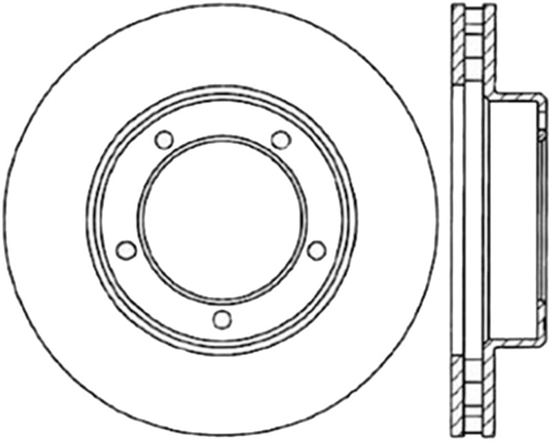 Stoptech 126.44086CSL 98-07 Lexus LX / Toyota Land Cruiser Cryo Slotted Front Left Sport Brake Rotor