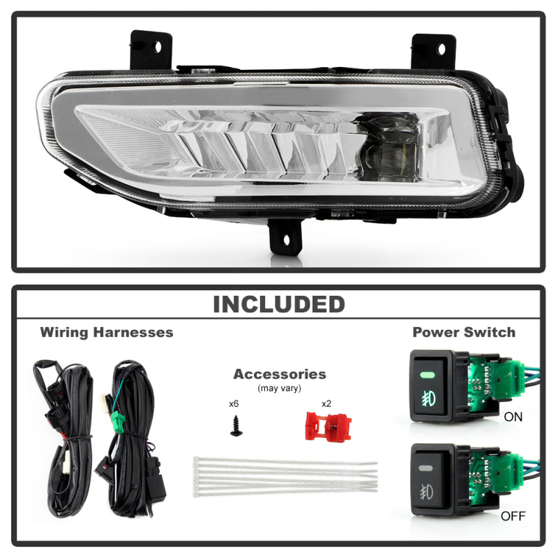 SPYDER 9052231 22-24 fits Nissan Frontier Full LED OEM Fog Lights w/Switch (FL-NF22-LED-C)