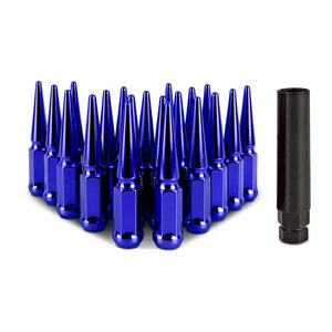 Mishimoto MMLG-SP1215-20BL Steel Spiked Lug Nuts M12x1.5 20pc Set - Blue