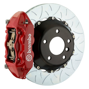 Brembo 2P3.9027A2 Brembo 11-18 Cayenne/S/GTS Rear GT BBK 4 Piston Cast 380x28 2pc Rotor Slotted Type3-Red
