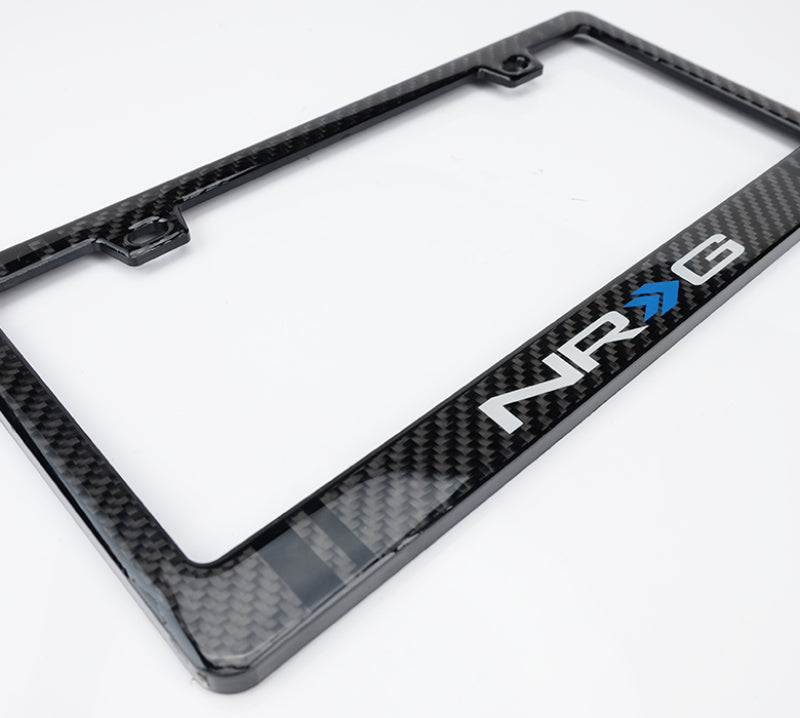 NRG CARB-P200NRG Carbon License Plate Frame/ Fiber Poly Dip Finish Wet w/ NRG Logo