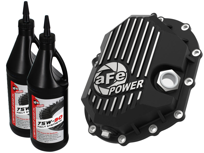 AFE 46-71051B 11-18 fits GM 2500-3500 AAM 9.25 Axle Front Diff Cover Black Mach