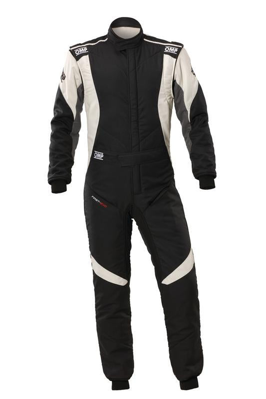 OMP FIRST EVO ELLE OVERALL my2025 FIA 8856-2018/SFI BLACK / WHITE SZ 46