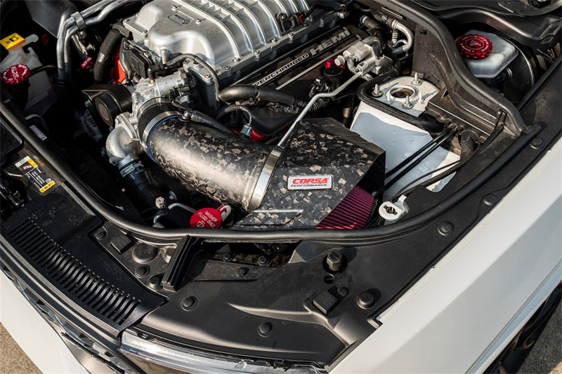 CORSA Performance 44011D-MF Corsa 2020-2025 fits Dodge Durango SRT Hellcat Carbon Fiber Air Intake w/ DryTech Forged CF - Black