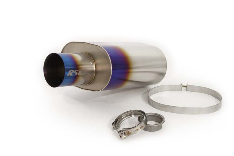 GReddy 11003525 - Universal Titanium Oval Muffler 2.5in ID Muffler Inlet