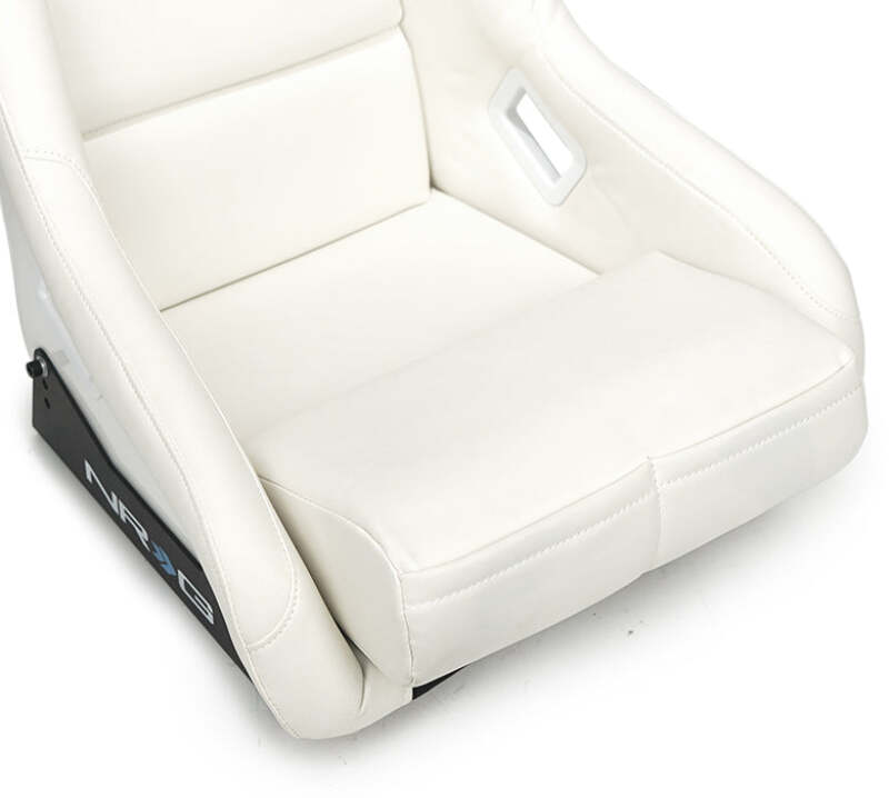 NRG FRP-302WT-V FRP Bucket Seat White Vinyl Material (Large)