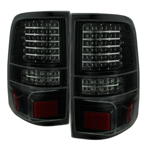 9034886 Xtune fits Ford 04-08 F150 Styleside LED Tail Lights Black Smoked ALT-