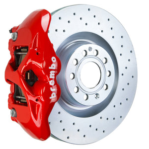 Brembo 1S4.8003A2 Brembo 14-20 A3 Front GT BBK 4 Piston Cast 345x30 1pc Rotor Drilled-Red