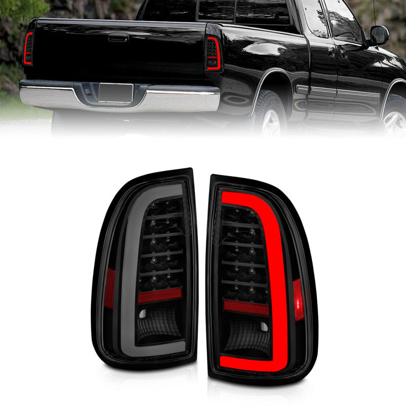 ANZO 311412 fits Toyota 00-06 Tundra (Std. Bed/Reg Cab) LED Taillights w/Light Bar Black Housing Smoke Lens