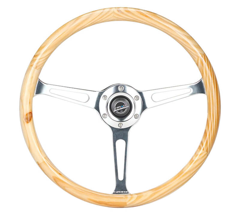 NRG RST-380RG RST-380RG Reinforced Steering Wheel Light Wood Grain w/3-Spoke