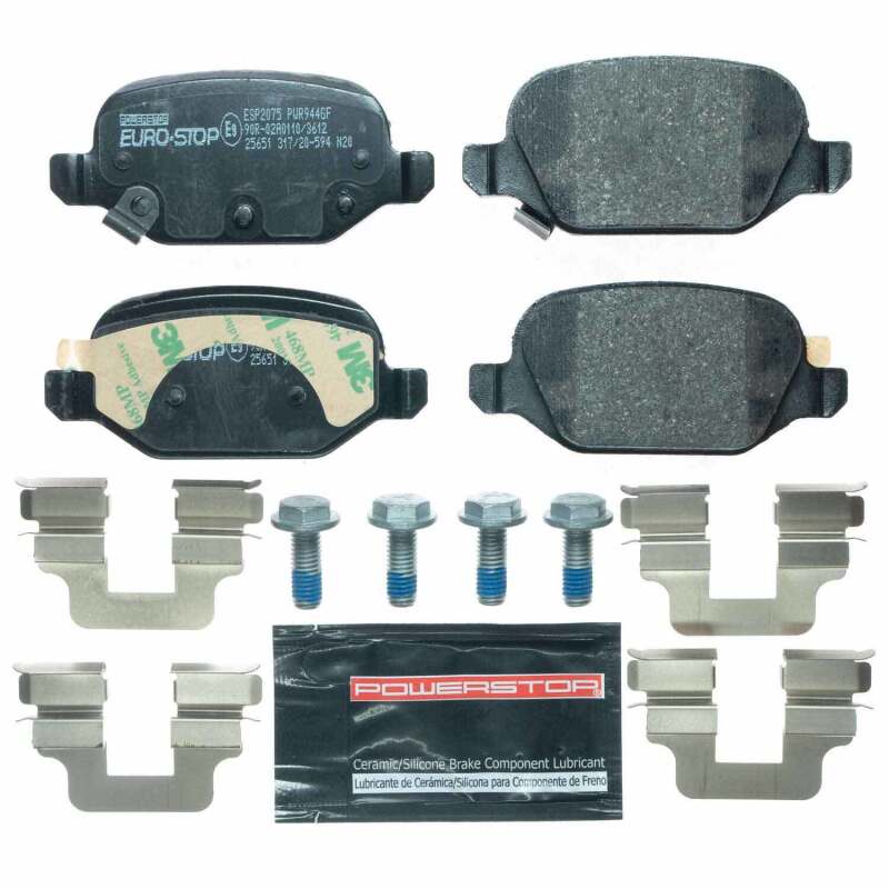 PowerStop ESP2075 fits Fiat 12-19 500 Euro-Stop ECE-R90 Rear Brake Pads