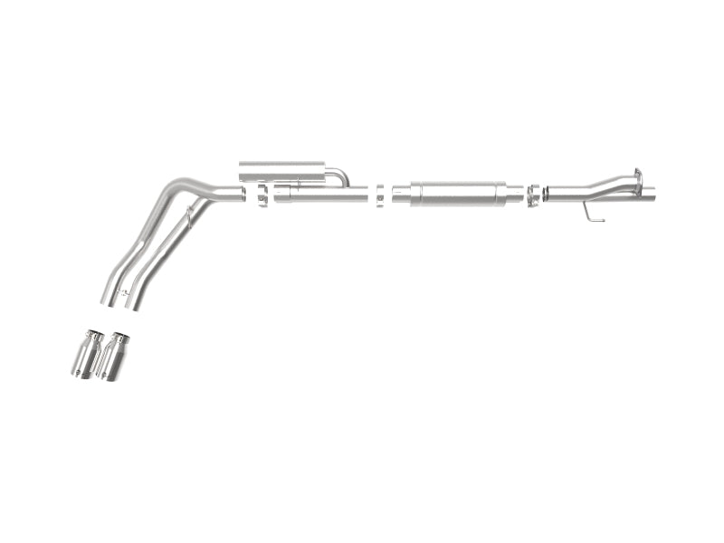 AFE 49-43117-P Series 3in 409 SS Cat-Back Exhaust w/ Polish Tips 17-20 fits For