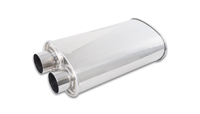 Vibrant 1159 Streetpower Oval Muffler 2.50in Inlet/Outlet (Same side)