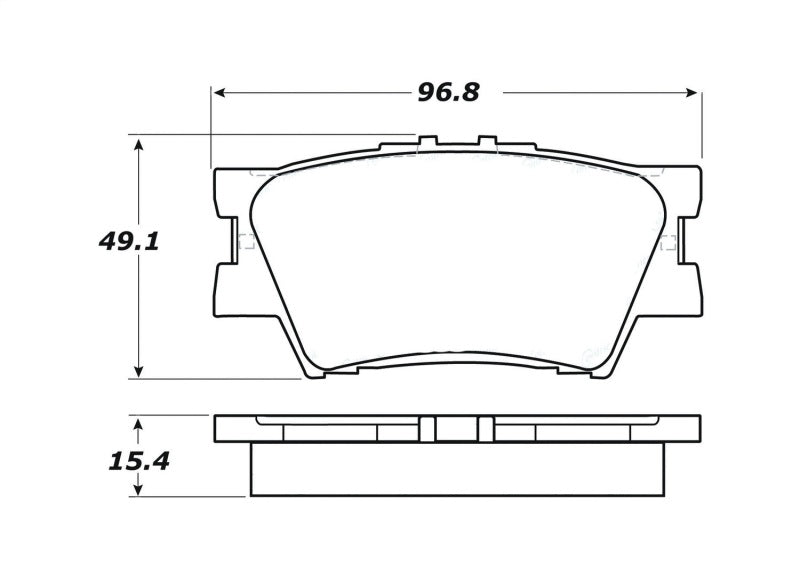Stoptech 308.1212 Street Touring 16-17 Toyota Camry Rear Brake Pads