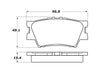 Stoptech 308.1212 Street Touring 16-17 Toyota Camry Rear Brake Pads