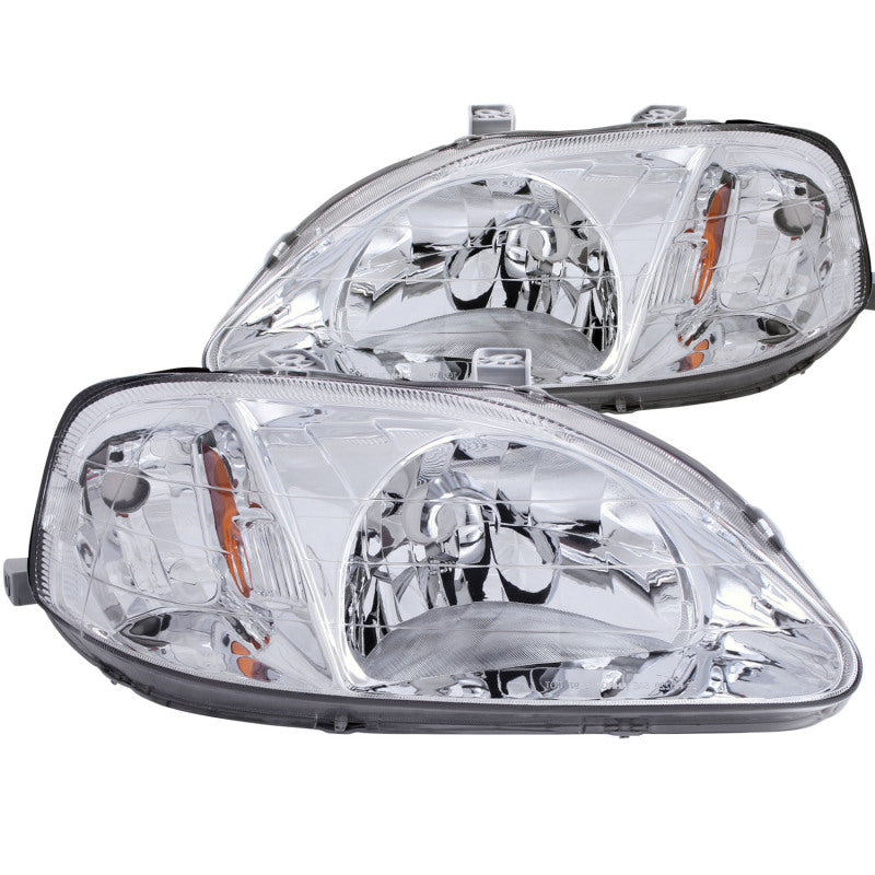 ANZO 121179 1900 fits Honda 99-20 Civic Crystal Headlights Chrome