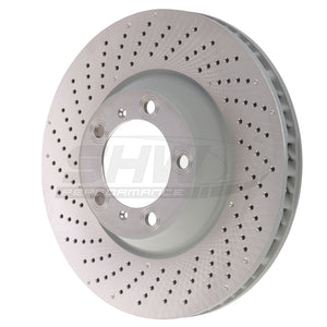 SHW Performance PFL30905 SHW 09-13 fits Porsche 911 Turbo w/Center Lock w/o Ceramics Left Frt Drill-Dimp MB Rotor (99735140502)