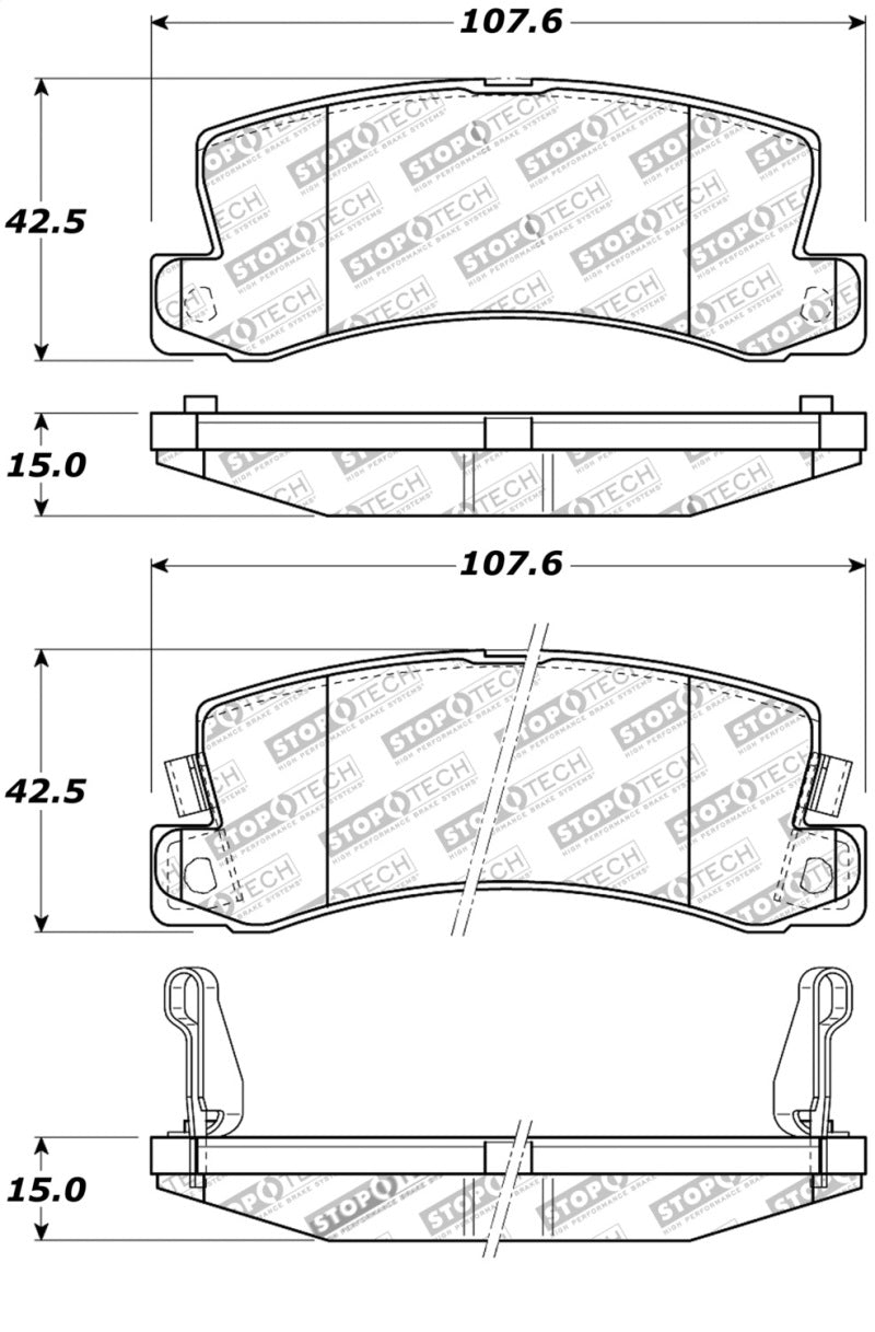 Stoptech 308.0325 Street Touring Brake Pads