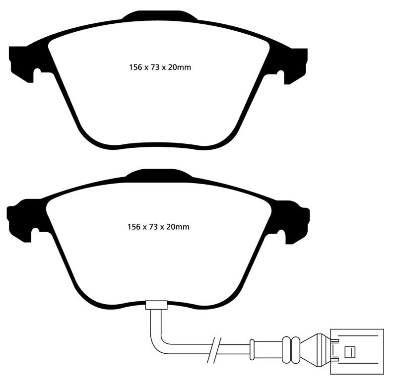 EBC DP21594 fits Volkswagen 08-11 CC 3.6 Greenstuff Front Brake Pads