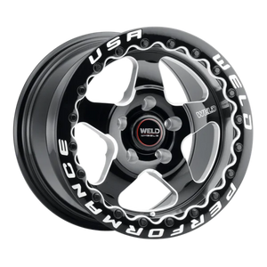 Weld S904B0022P46 S904 15x10 Ventura Beadlock 5x120 ET45 BS7.25 Gloss BLK MIL