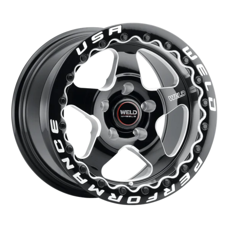 Weld S904B0022P46 S904 15x10 Ventura Beadlock 5x120 ET45 BS7.25 Gloss BLK MIL