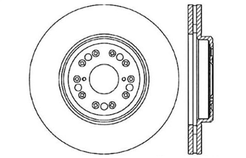 Stoptech 128.44107R Drilled Sport Brake Rotor