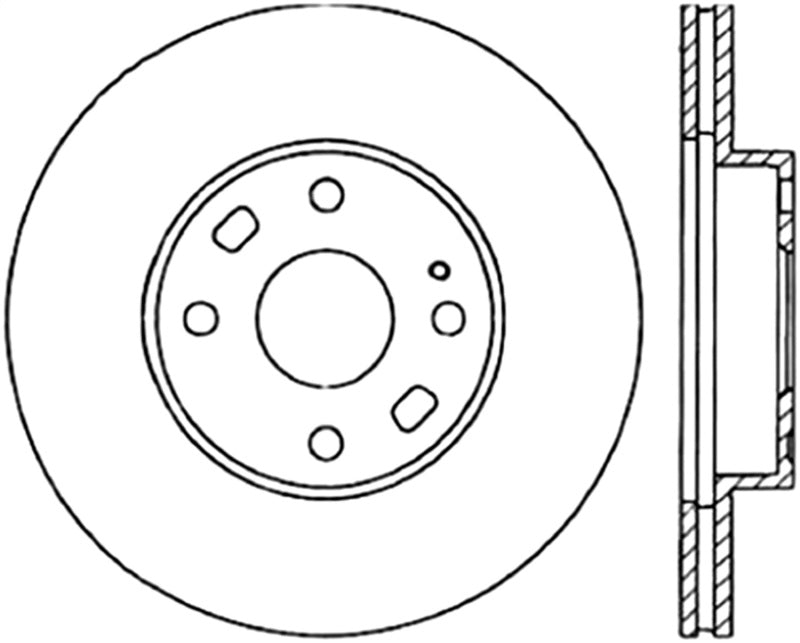 Stoptech 126.45050CSR Power Slot 94-97/99-05 Mazda Miata (01-05 Normal Suspension Only) SportStop Cryo Slotted F