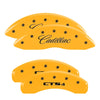MGP 35028SCT4YL 4 Caliper Covers Engraved Front fits Cadillac Rear CTS4 Yellow F