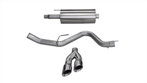 CORSA Performance 14837 Corsa 15-20 fits Ford F-150 5.0L V8 (Super Crew Cab) Polished Sport Single Side Dual 4in Tips CB Exhaust